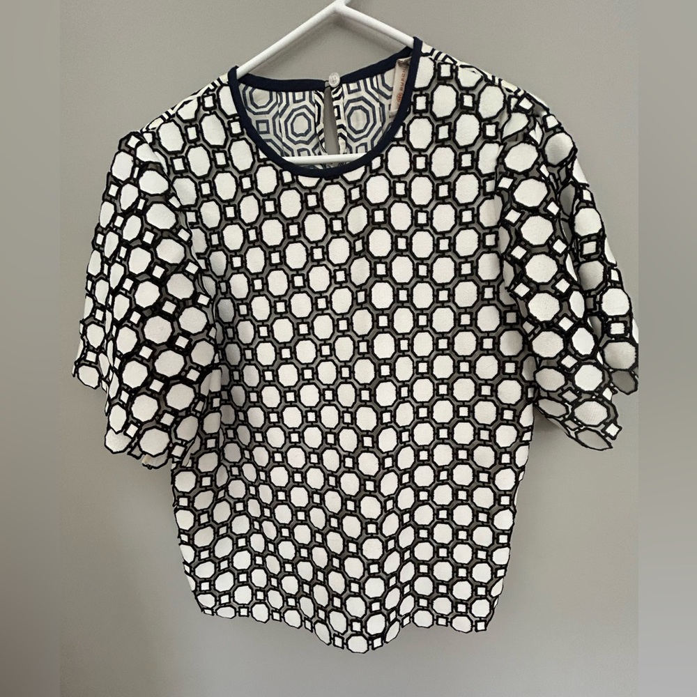 Tory Burch Gloria Geometric Top